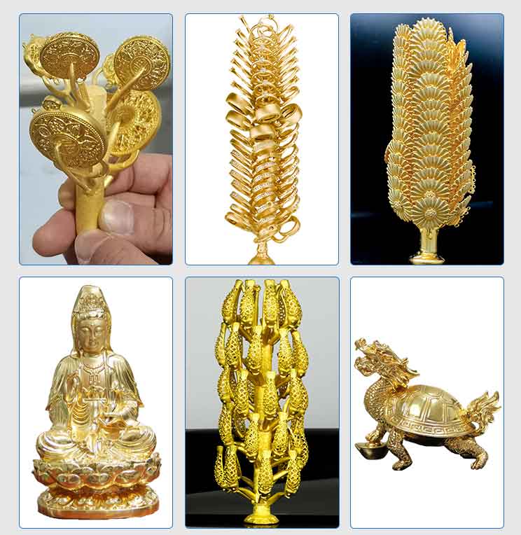 Finished products made by Juyi vacuum casting machine