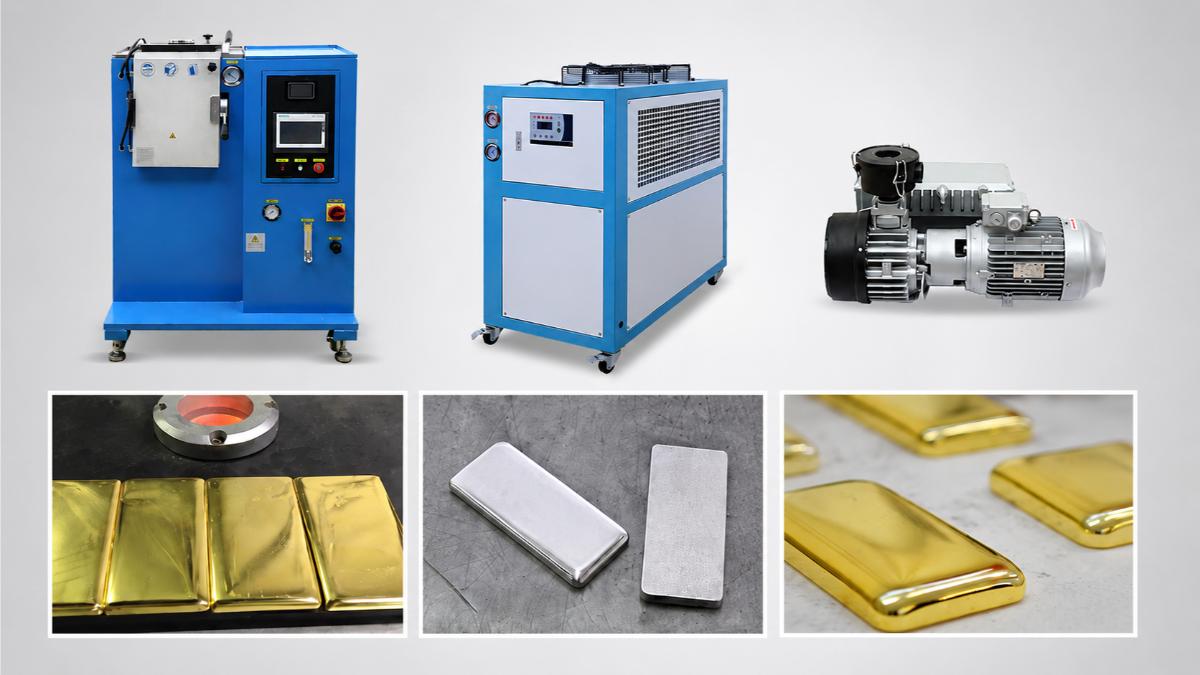 vacuum gold bullion casting production line