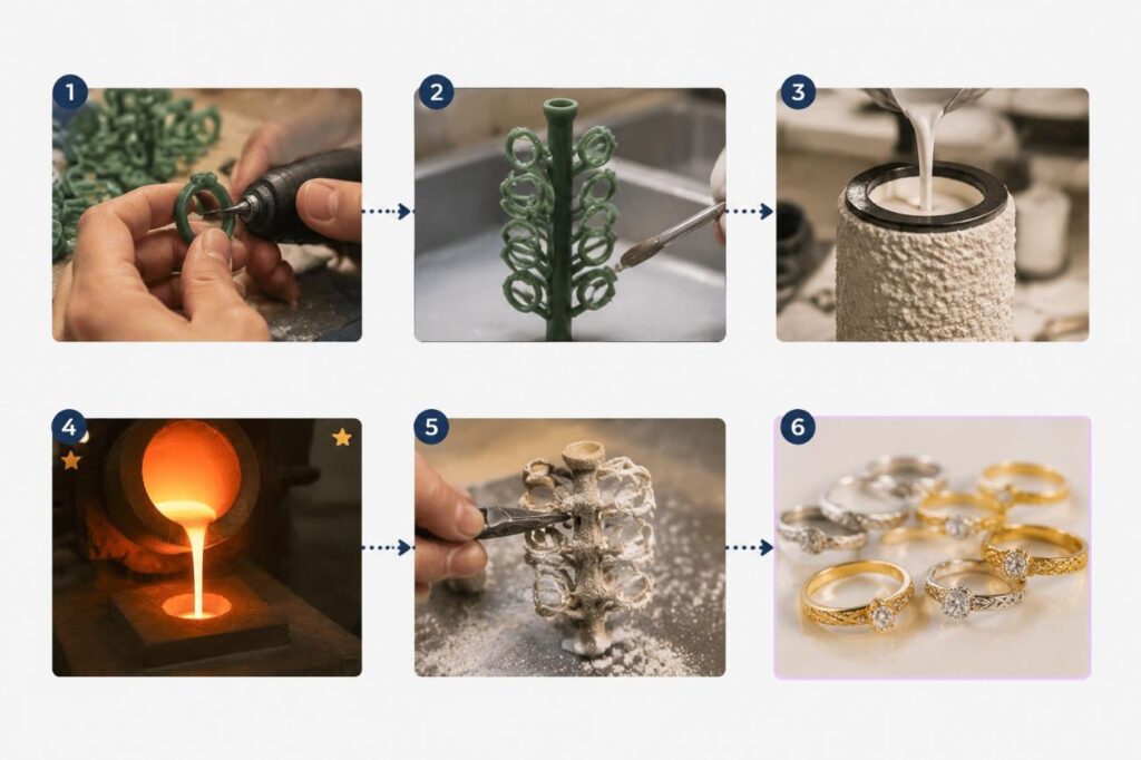 Jewelry Lost Wax Casting Process