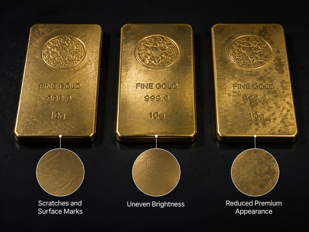 Surface Defects during gold bar making processs